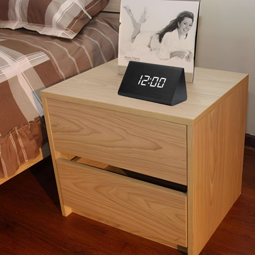 TimberGlow – Stylish LED Alarm Clock with Smart Features