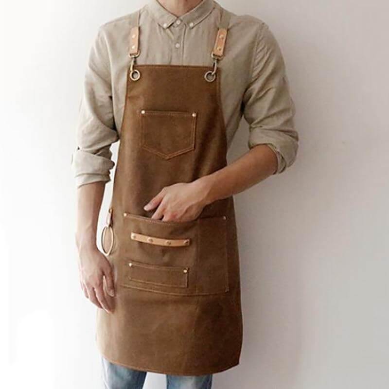 Vintage Canvas Chef Apron – Stylish Kitchen Protection for Cooking and Baking