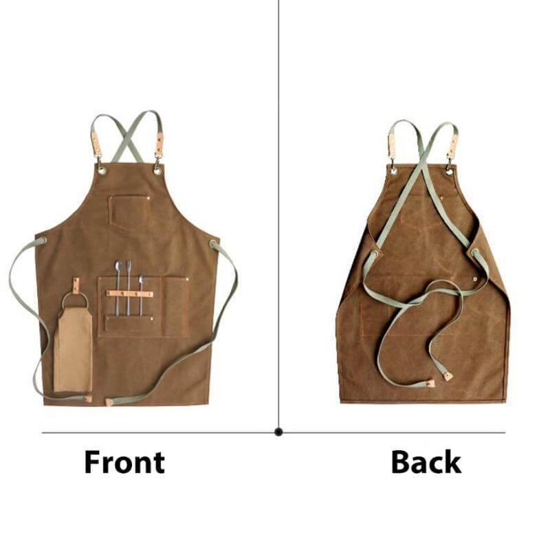 Vintage Canvas Chef Apron – Stylish Kitchen Protection for Cooking and Baking