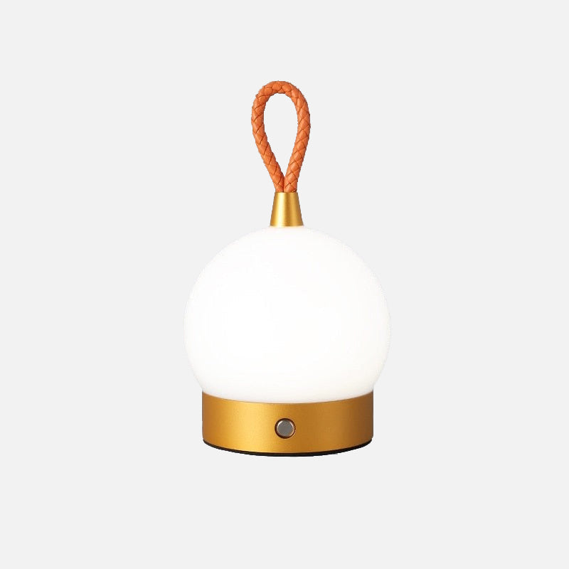 Timmy Orb Waterproof Cordless LED Lamp | Rechargeable Battery 7-9h | Touch Dimmable | IP65 Outdoor Indoor | Aluminum PU Leather | Black Silver Gold