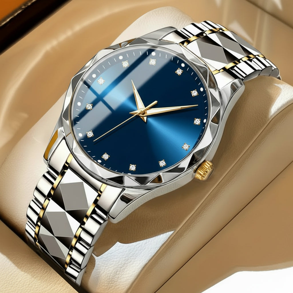 Multifunctional Chronograph Sports Watch with Dual Display and Durable Build