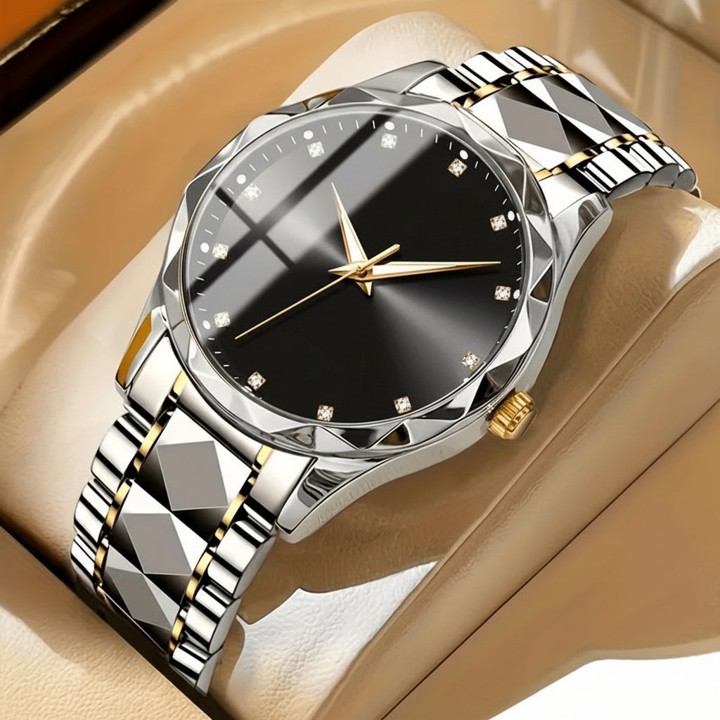 Multifunctional Chronograph Sports Watch with Dual Display and Durable Build