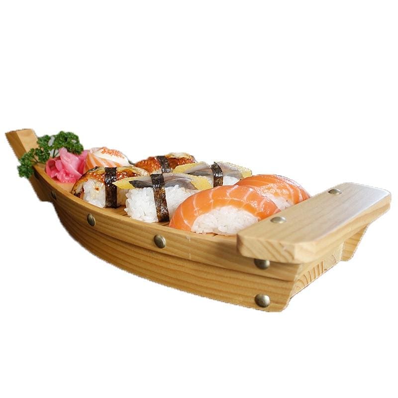 Eco-Friendly Wooden Sushi Serving Boat - Available in 3 Sizes