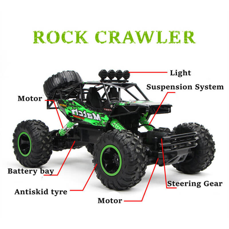 4WD Remote Control Monster Truck with Shock Absorbers for Off-Road Fun
