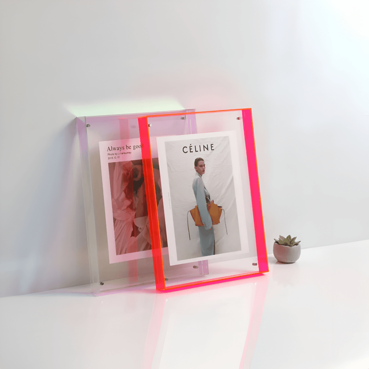 CrystalView Modern Acrylic Photo Frame for Elegant Displays