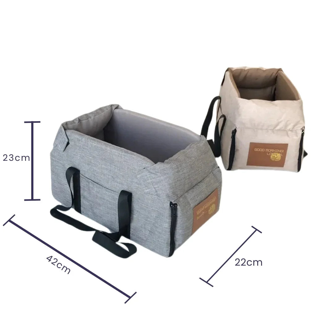 Pet Car Seat with Integrated Armrests for Safety and Comfort