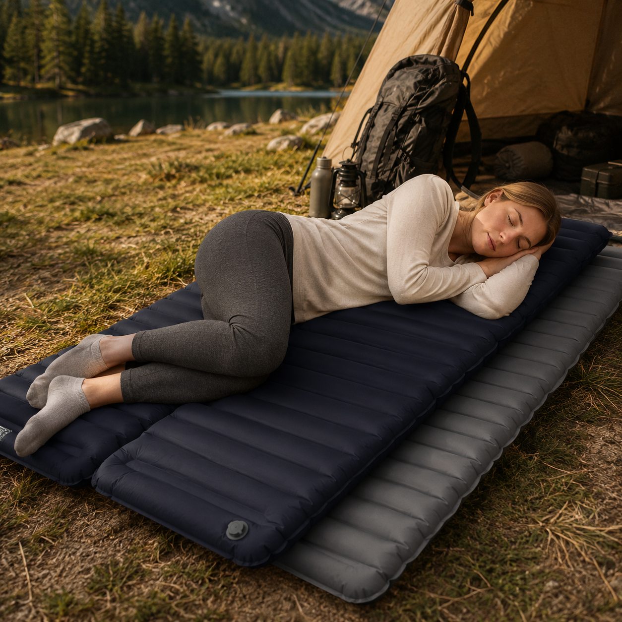 Portable Air Mattress for Campers and Adventurers