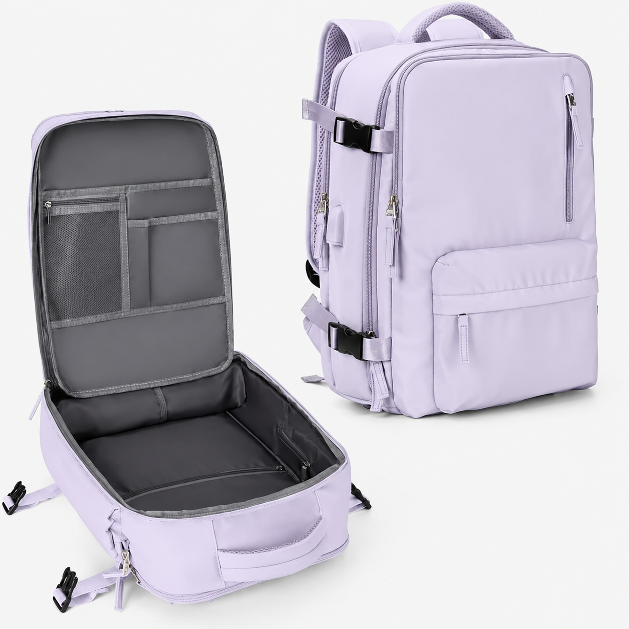 Versatile Travel Backpack with Laptop Sleeve and Shoe Compartment