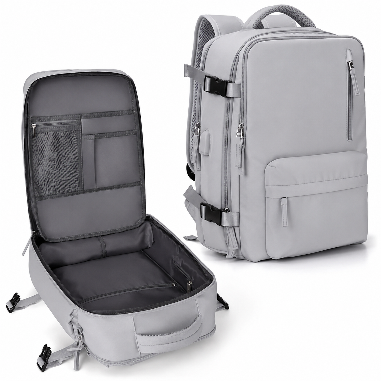 Versatile Travel Backpack with Laptop Sleeve and Shoe Compartment