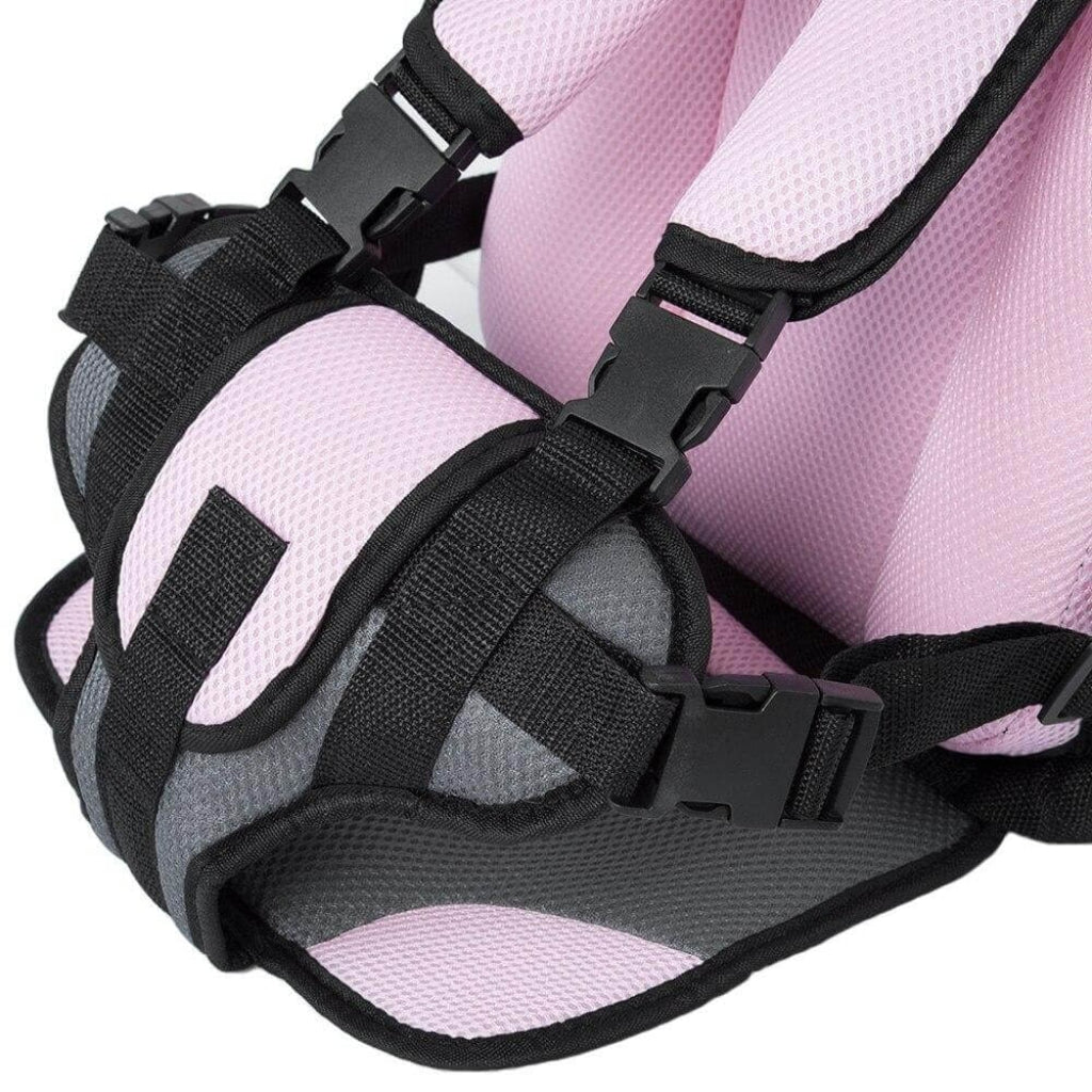 Portable Car Seat Booster with 5-Point Harness – Foldable for Travel