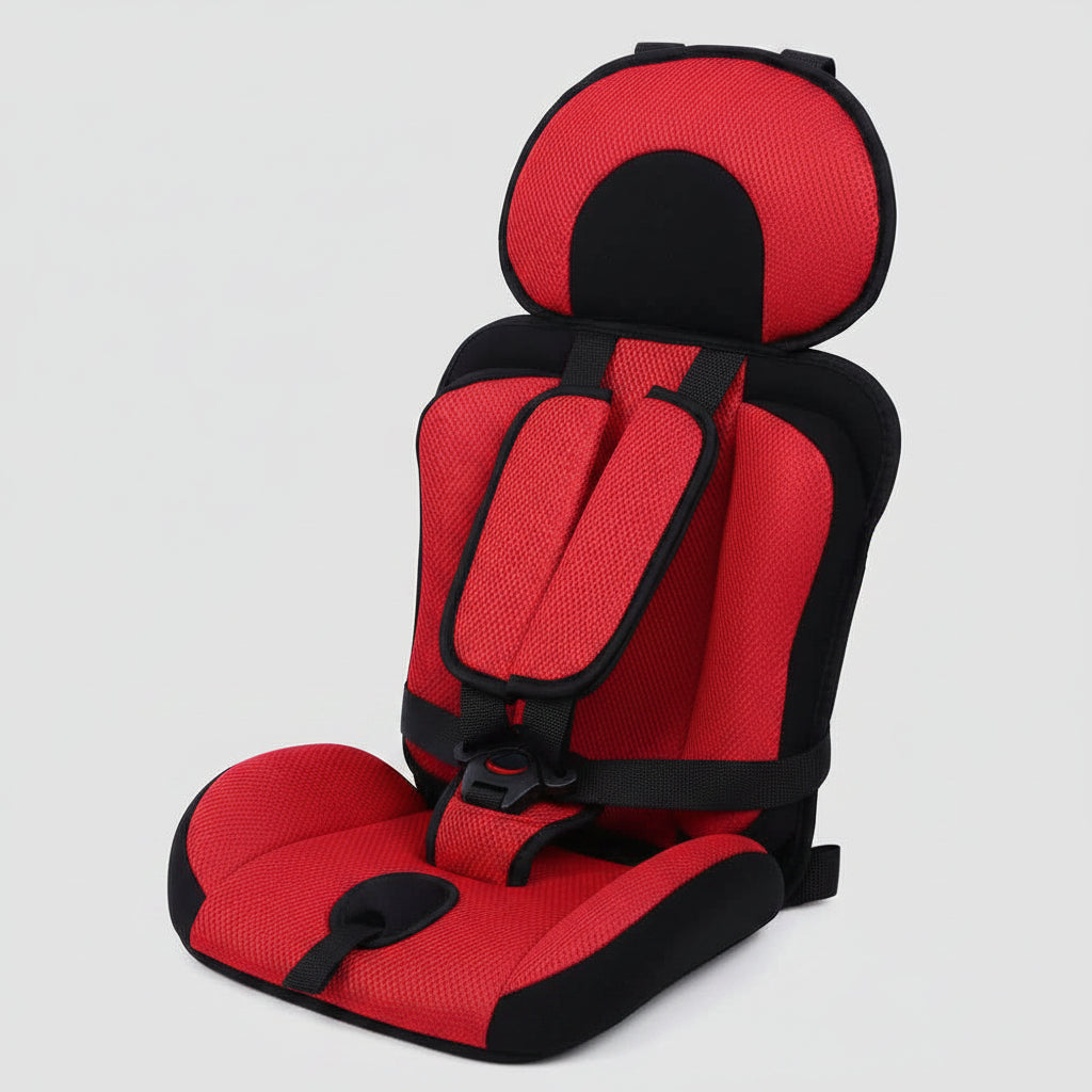 Portable Car Seat Booster with 5-Point Harness – Foldable for Travel