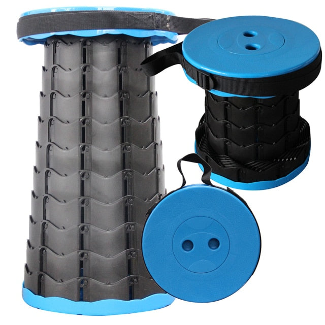 Lightweight Foldable Hiking Stool with Adjustable Height for Travel Comfort