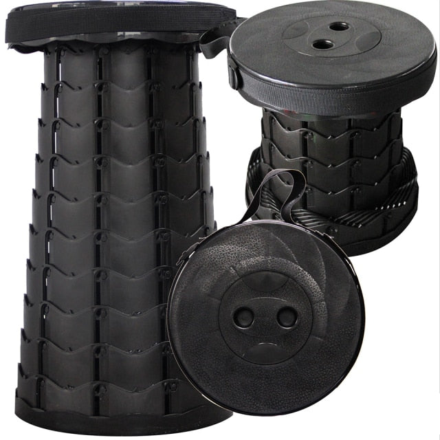 Lightweight Foldable Hiking Stool with Adjustable Height for Travel Comfort