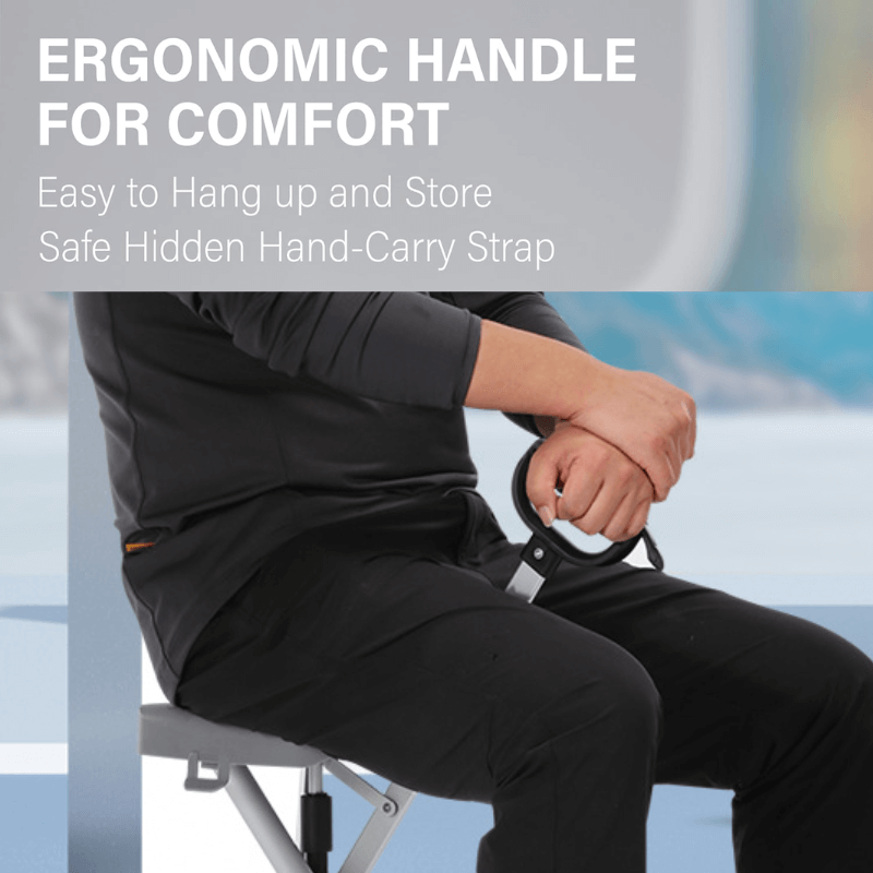 Portable Folding Walking Stick with Seat & Height Adjustment for Outdoors
