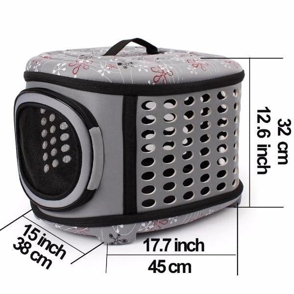Spacious Cat Travel Carrier with Robust Construction and Cozy Interior