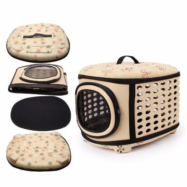 Spacious Cat Travel Carrier with Robust Construction and Cozy Interior