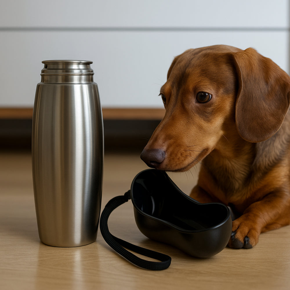 Insulated Portable Dog Water Bottle – Leak-Proof Dispenser for Travel
