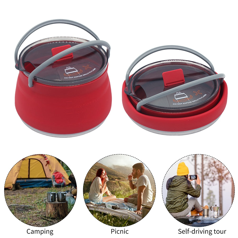 Collapsible Outdoor Kettle for Travel – Versatile Boiling & Cooking