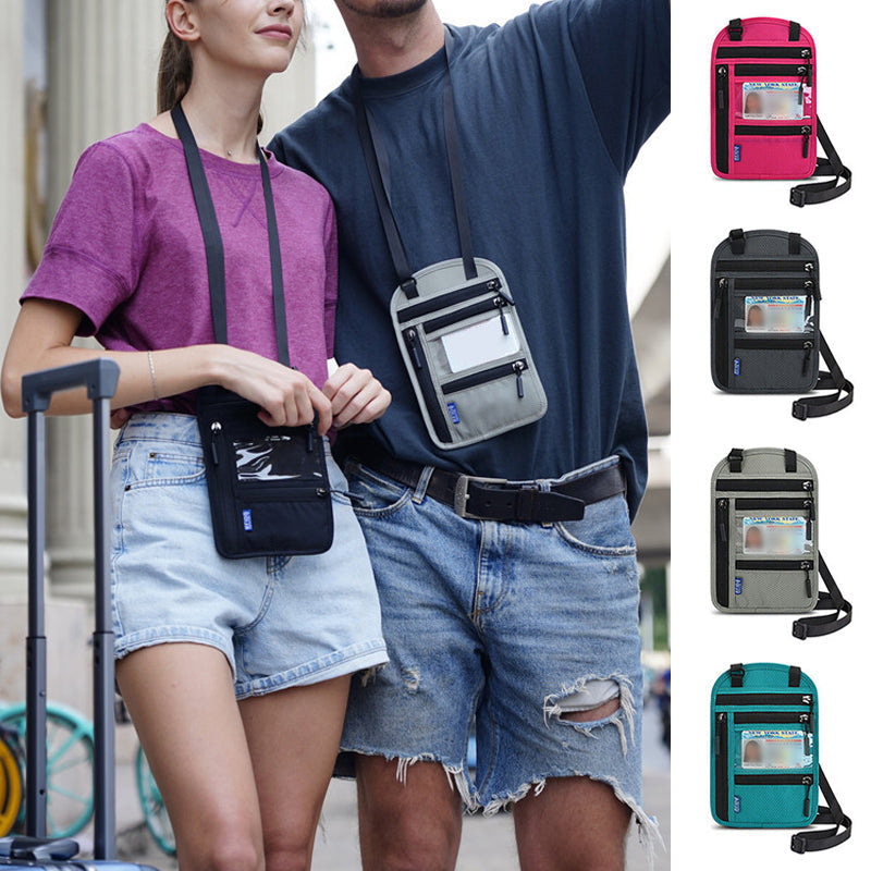 Water-Resistant Travel Pouch | RFID Passport Holder for Secure Storage