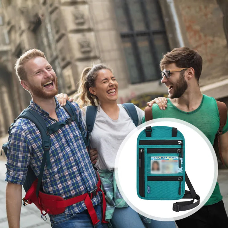 Water-Resistant Travel Pouch | RFID Passport Holder for Secure Storage