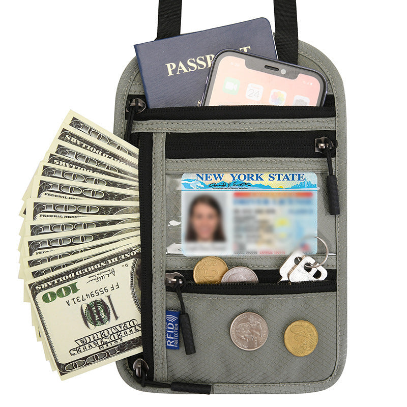 Water-Resistant Travel Pouch | RFID Passport Holder for Secure Storage
