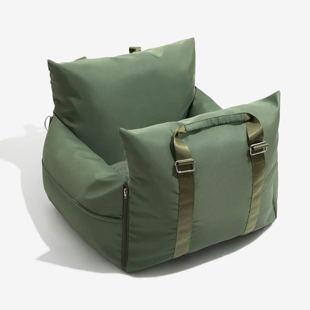 Adjustable Dog Car Seat Bed with Safety Straps for Comfortable Travel