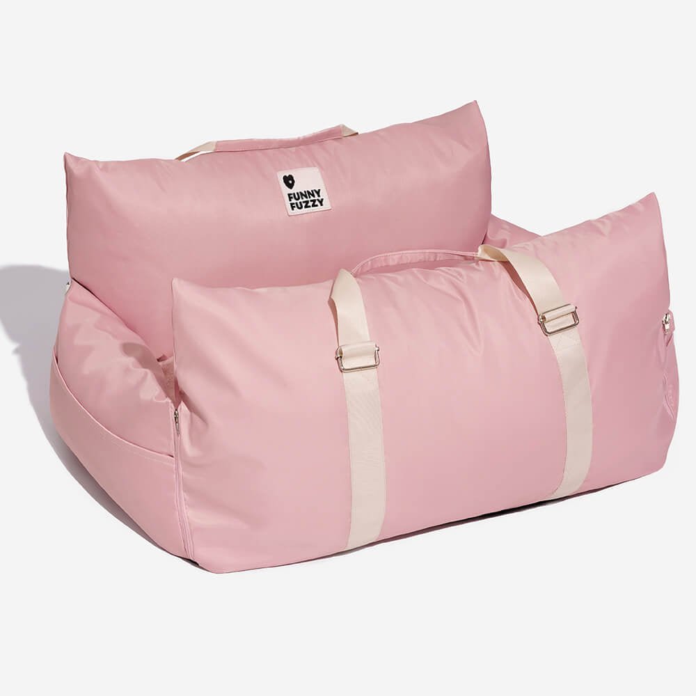 Adjustable Dog Car Seat Bed with Safety Straps for Comfortable Travel
