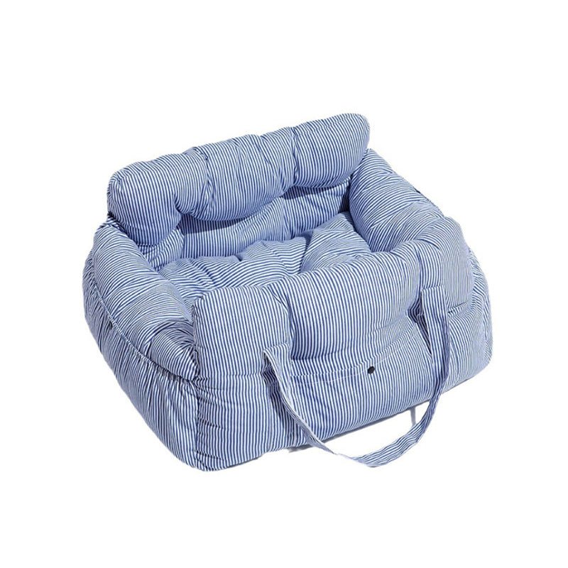 Adjustable Dog Car Seat Bed with Safety Straps for Comfortable Travel