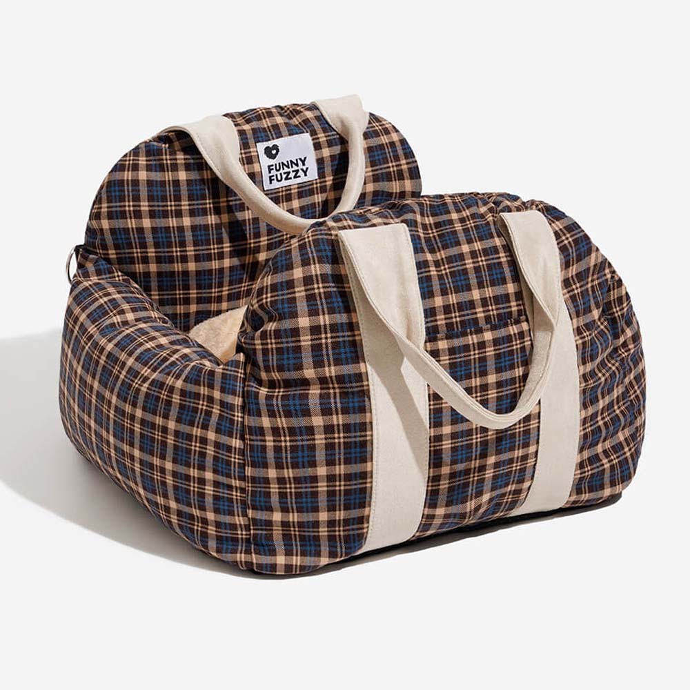 Adjustable Dog Car Seat Bed with Safety Straps for Comfortable Travel