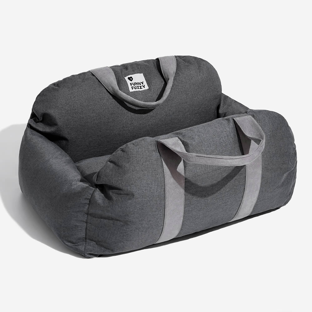 Adjustable Dog Car Seat Bed with Safety Straps for Comfortable Travel