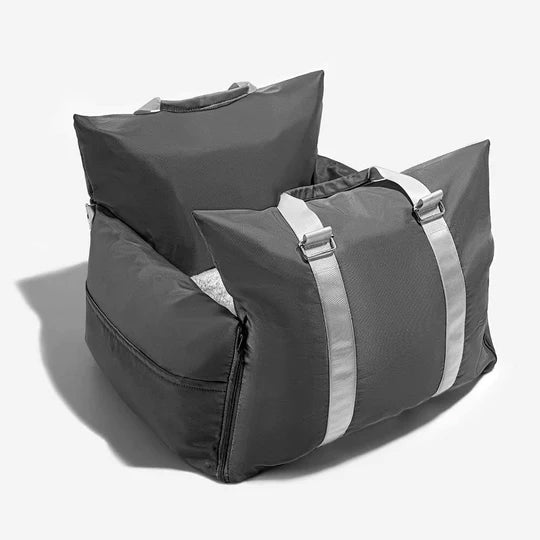 Adjustable Dog Car Seat Bed with Safety Straps for Comfortable Travel