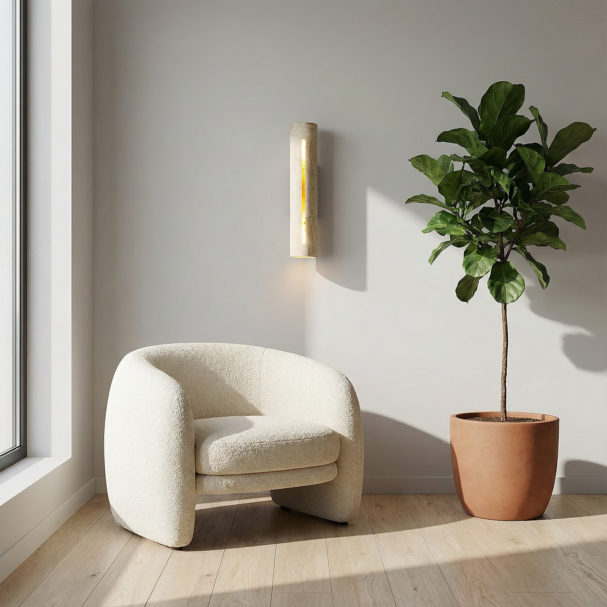 LuxeGlow Natural Wall Light for Soothing Ambiance