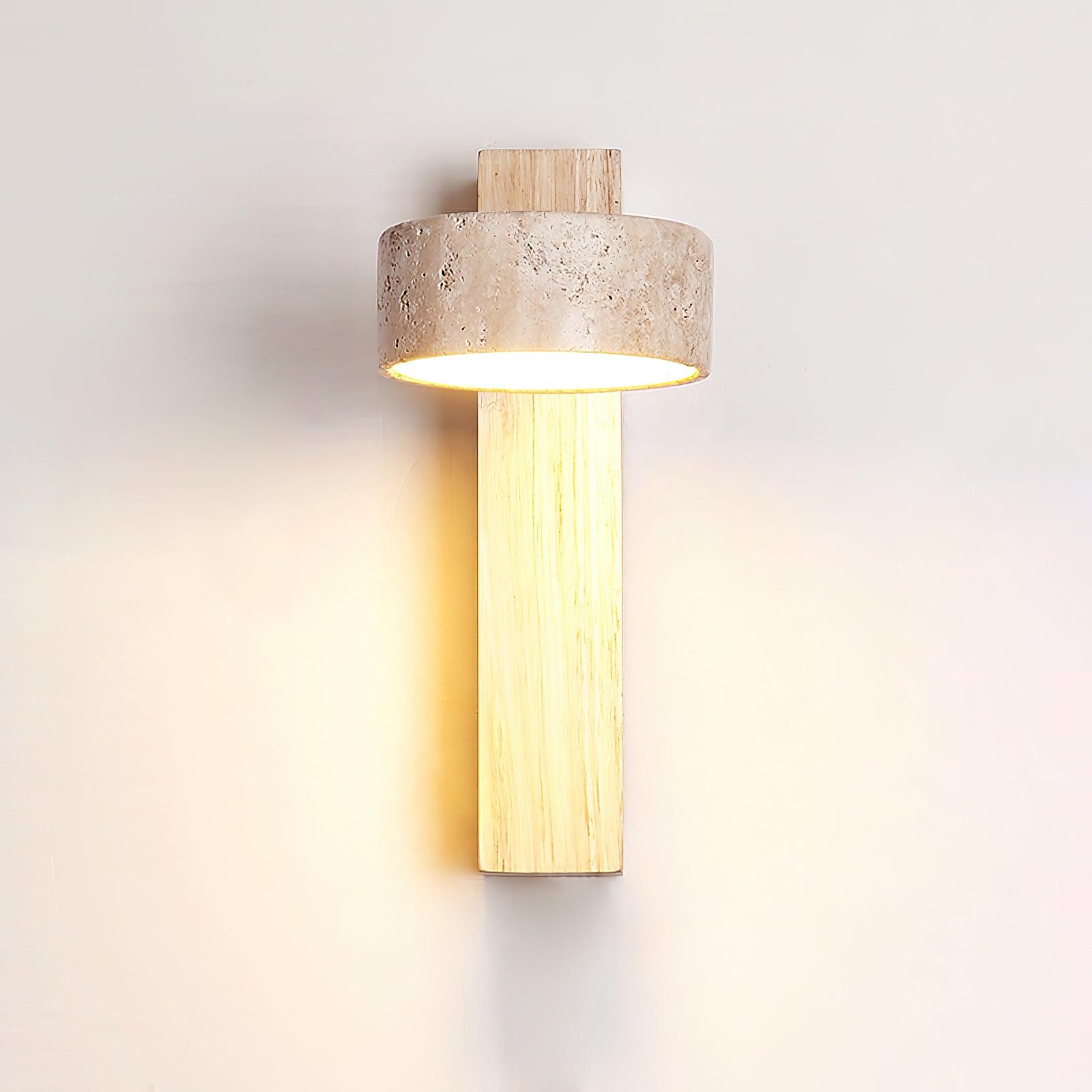 Chic Wall Sconce in Travertine Finish