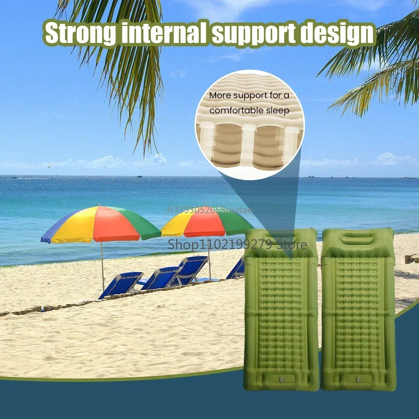 Self-Inflating Sleeping Pad for Camping with Built-in Foot Pump - Ultralight and Waterproof