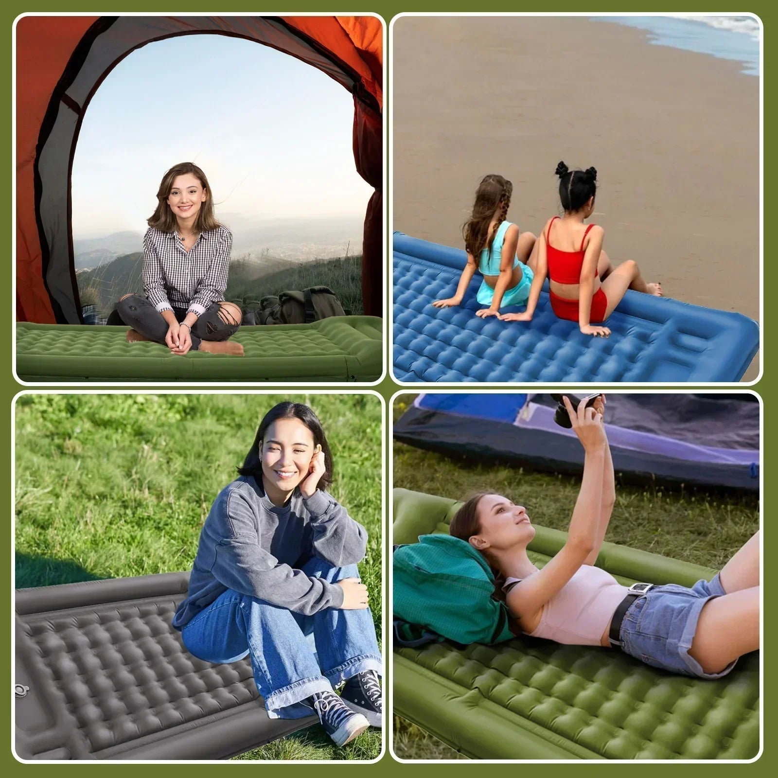 Self-Inflating Sleeping Pad for Camping with Built-in Foot Pump - Ultralight and Waterproof