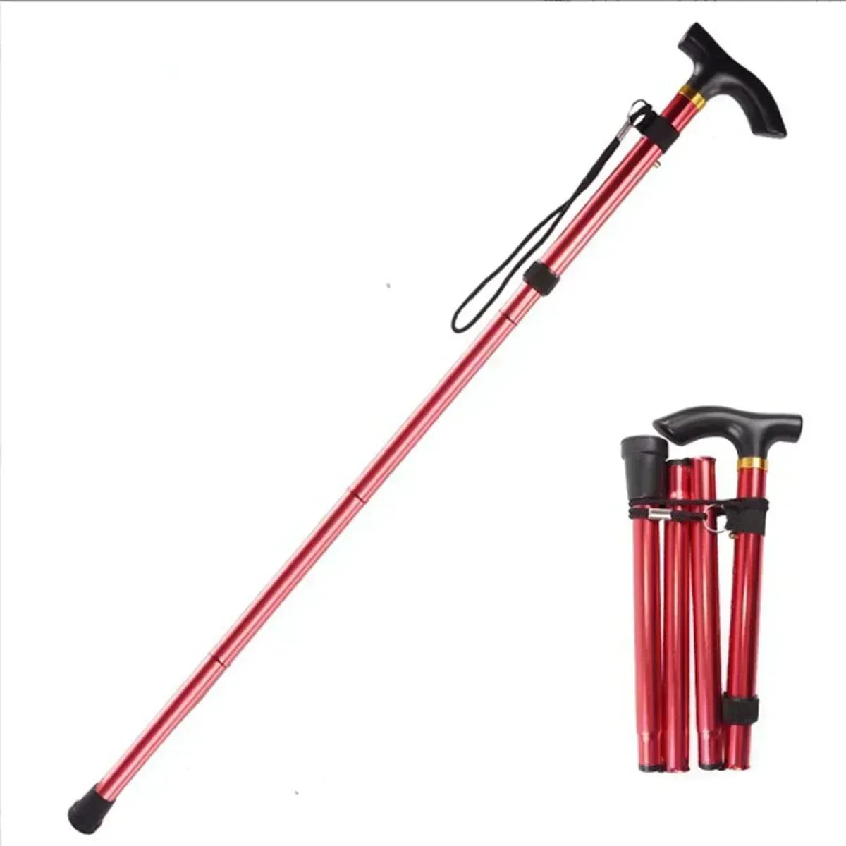 Adjustable Lightweight Aluminum Hiking Pole - 5 Height Settings for Outdoors