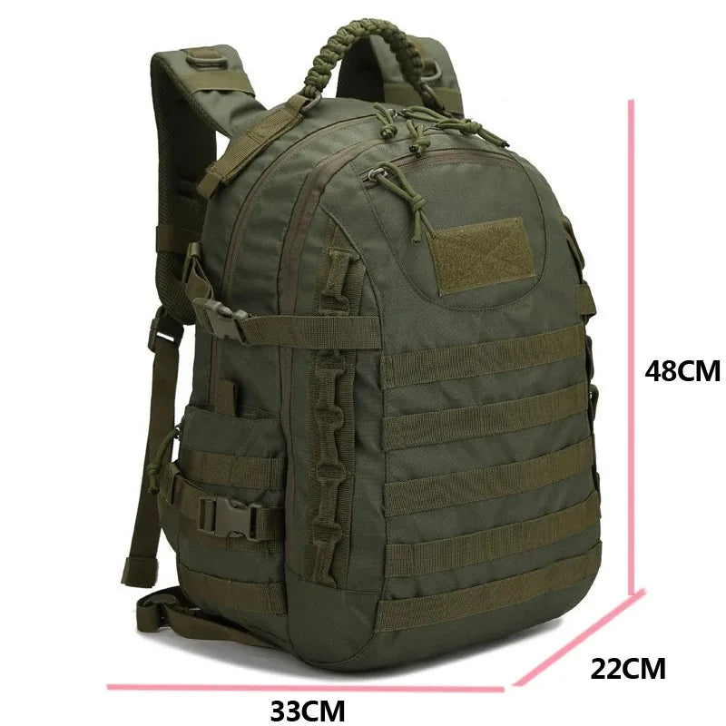 35L Waterproof Tactical Hiking Backpack with MOLLE System for Outdoors