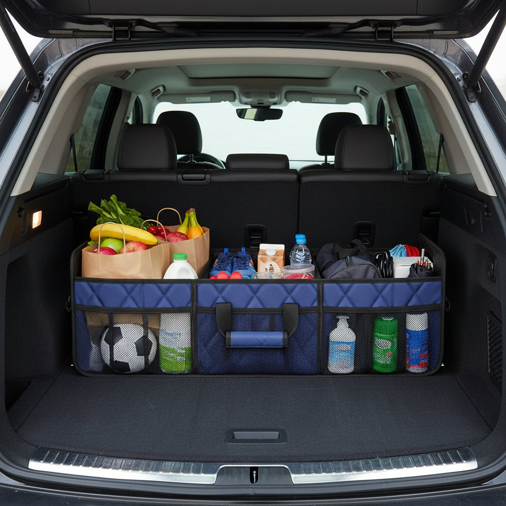 Versatile Collapsible Trunk Organizer with Waterproof Material and 50L Capacity