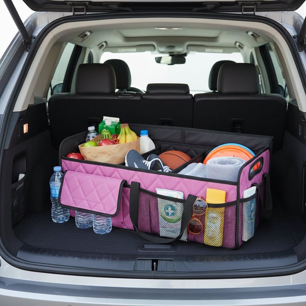 Versatile Collapsible Trunk Organizer with Waterproof Material and 50L Capacity