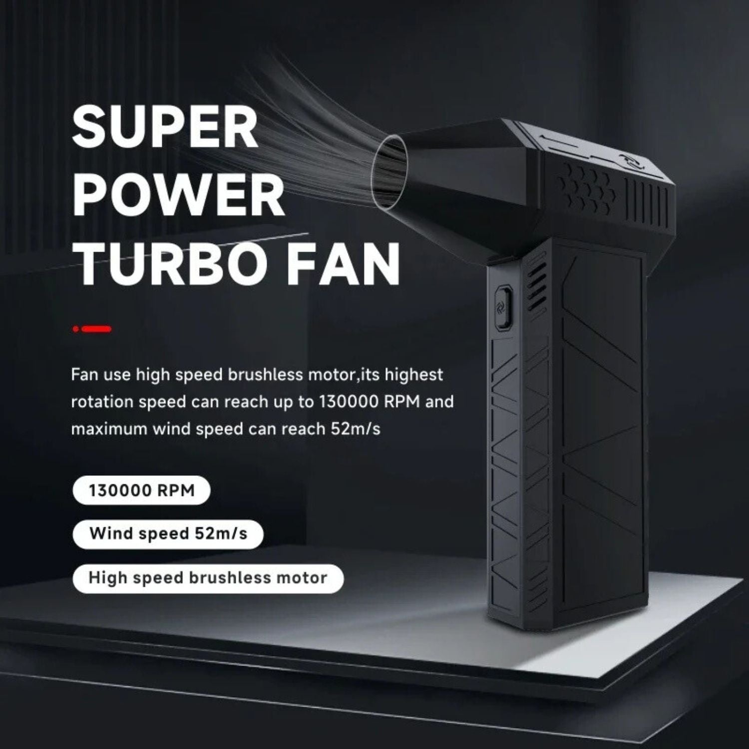 Compact Mini Jet Fan - High-Speed Motor for Versatile Applications