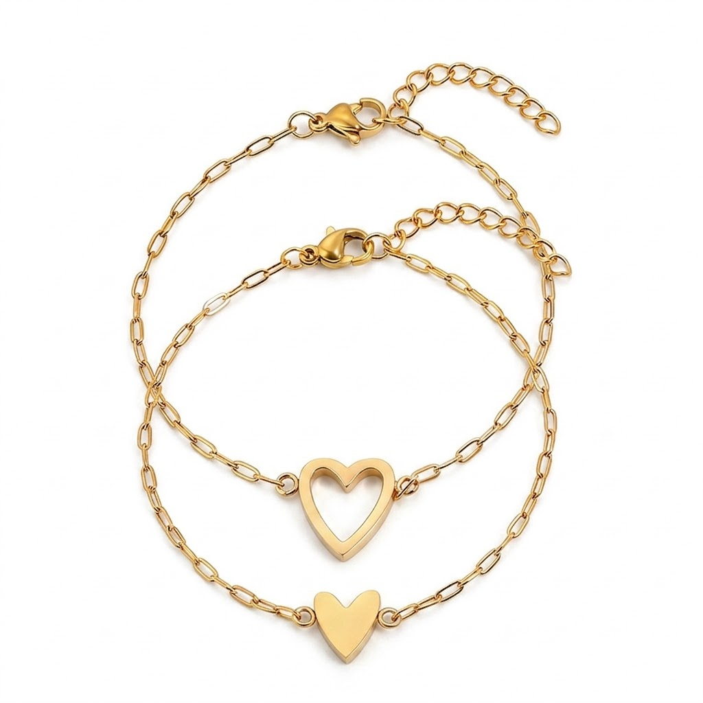 Intertwined Hearts Adjustable Couples Bracelet