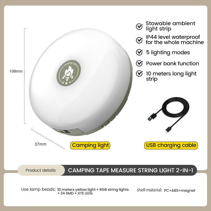 Outdoor Use String Lights – Waterproof, Portable, and Easily Stowable