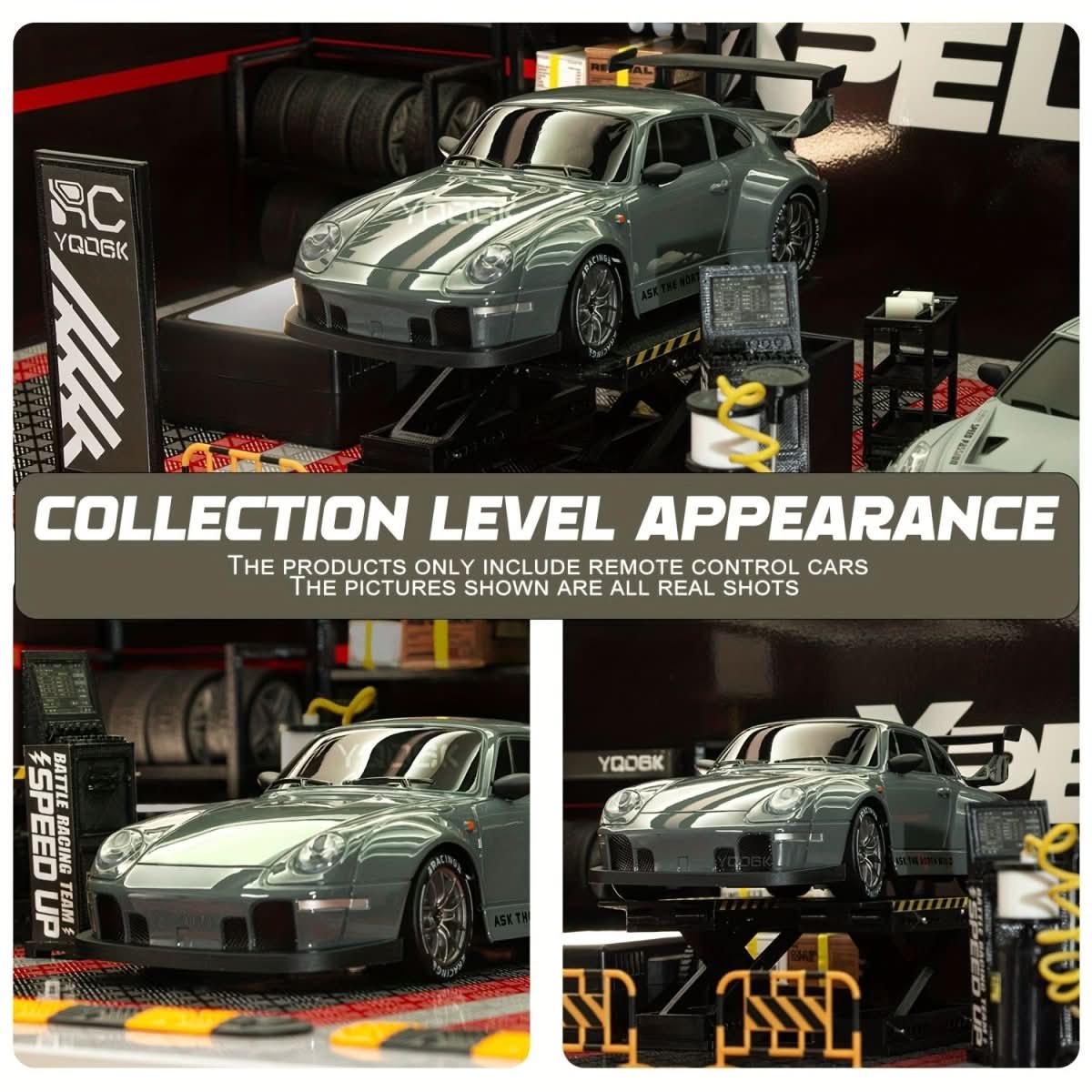 Flash Racer 4WD Remote-Controlled Car with LED Wheels - 1:24 Scale