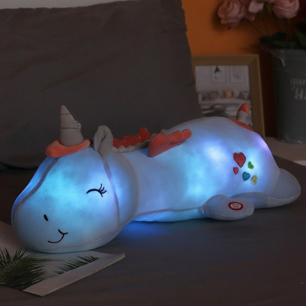 Magical Unicorn Cuddle Buddy with Gentle LED Night Light