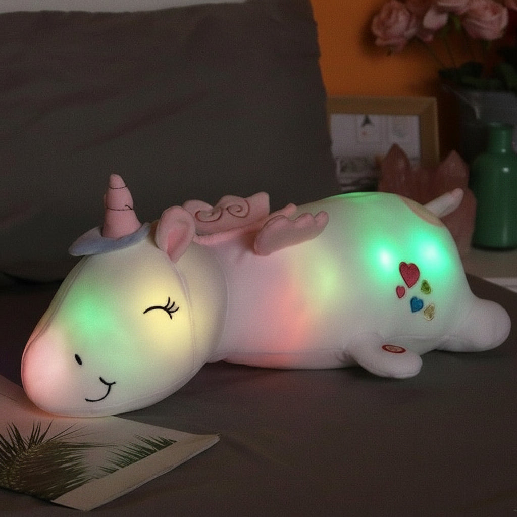 Magical Unicorn Cuddle Buddy with Gentle LED Night Light