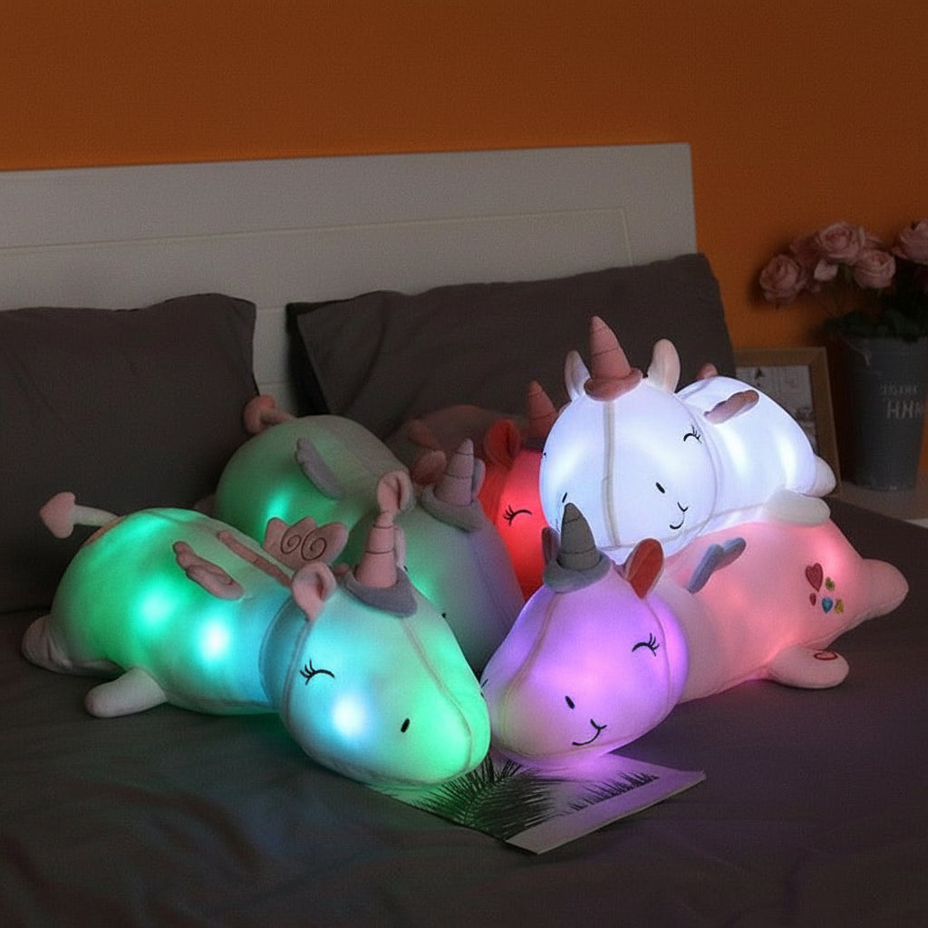 Magical Unicorn Cuddle Buddy with Gentle LED Night Light