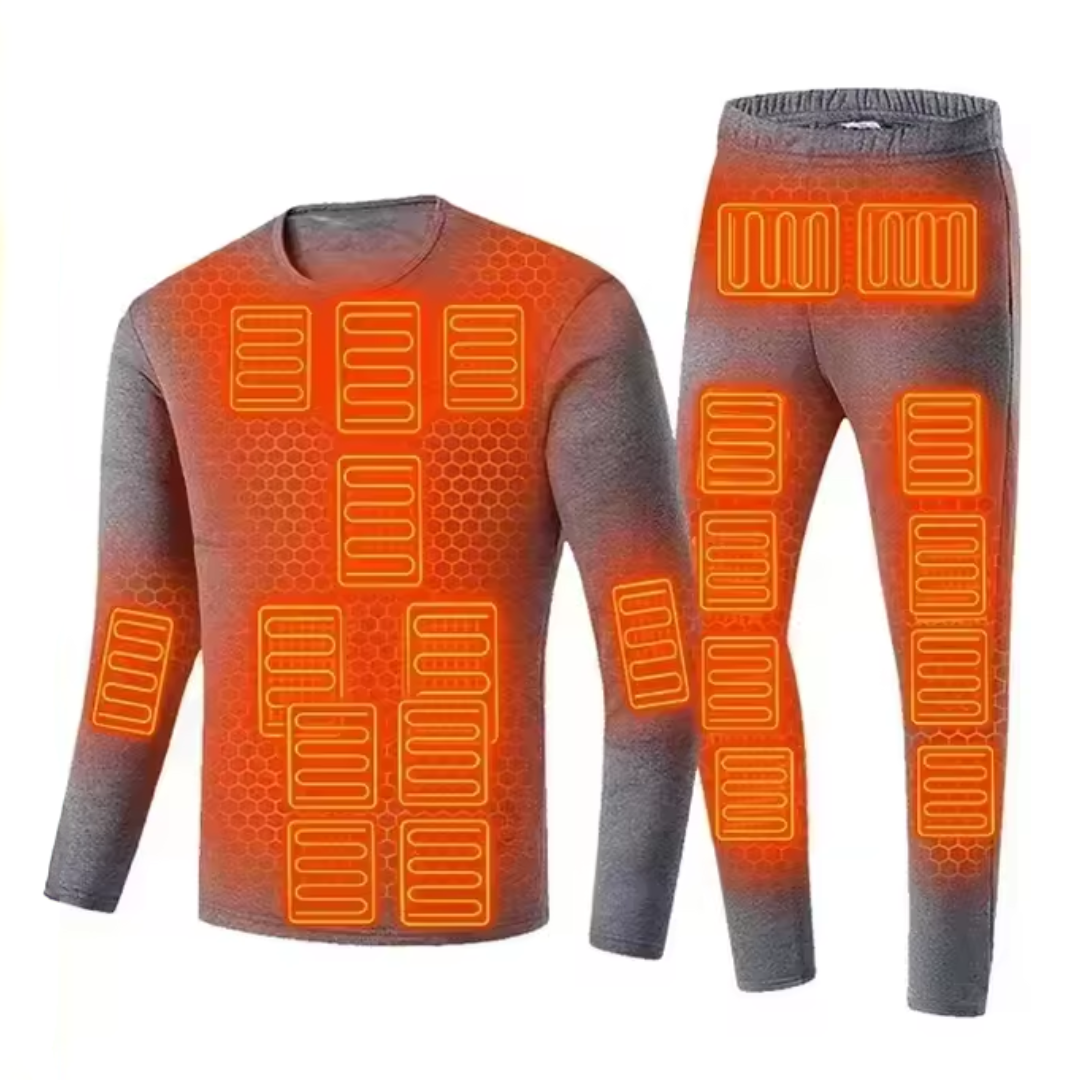 USB Heated Thermal Underwear Set - Insulated Layering Outfit