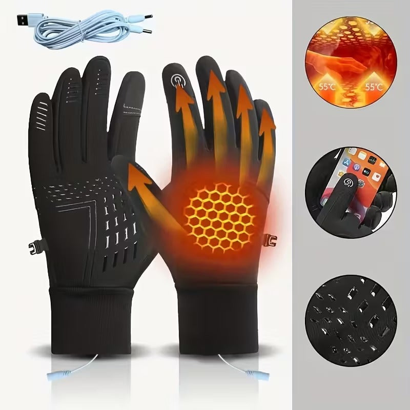 USB-C Powered Heated Gloves - Dual-Sided Heating Design