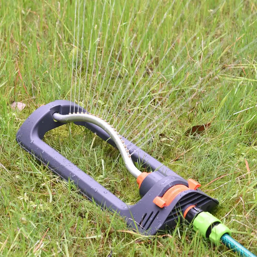 Lawn Oscillating Sprinkler with 19 Nozzles and 4 Spray Settings - Covers 279-418m²