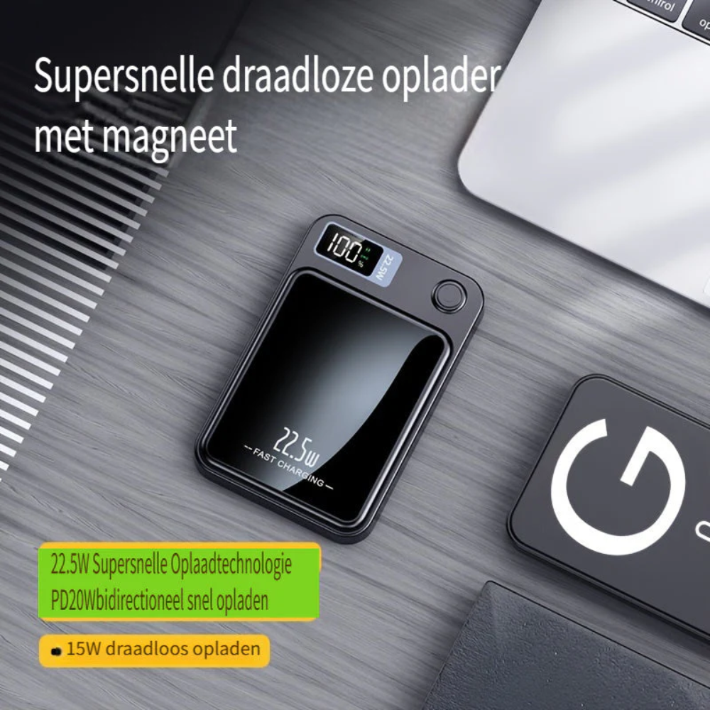 Portable Wireless Power Bank with Slim Design for Fast Charging
